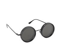 Oreilet Sunglasses, 49mm Rounded Sun Proof Polarized Sunglasses with ND Filter Lens, Retro Adjustable Tint Glasses for Fishing Cycling Sports Travel Skiing, Metal Frame