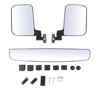 Oreilet Universal Club Cart Mirrors, Club Cart Folding Side Mirrors and Rear View Mirror Kit, No Drilling, 180° Rotation, Replacement for EZGO TXT RXV Freedom