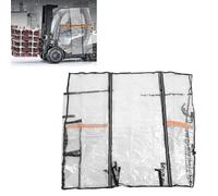 Oreilet Universal Forklift Cover for Rain, All Weather Clear Forklift Cab Enclosure, Transparent, Windproof, Rainproof, All Season Forklifts Cover, 60x52x53in