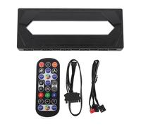 Oreilet Upgraded ARGB PWM Fan Hub, 5V 3Pin 12V 4Pin PWM 2 in 1 Magnetic RGB PC Case Fans Splitter with 1 to 10 Serial ATA Power Port for Computer CPU Building (Black)