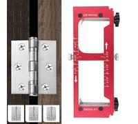 Oreilet Upgraded Door Hinge Router Jig, Door Hinge Template Kit, Mortiser Installation Kit Fits from 2.5" to 5" Length & Thicknesses, 1/4" 5/8" Radius & Square Corner Types