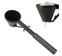 Oreilet Upgraded Sliding Measuring Spoons, Anti Spill Measuring Scoop Funnel, Refillable Funnel Scooper for Protein Powder Ground Coffee Reusable Coffee Pods Filling Water Bottle