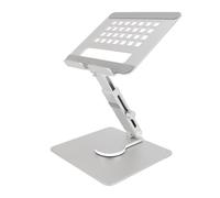 Oreilet Upgraded Tablet Stand, Aluminium Alloy 360° Rotation Height Adjustable Tablet Stand, Universal 14 Inch Foldable Laptop Desk Holder Dock for Office, Podium, Lectern