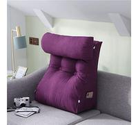 Oreiller de Lecture Coussin de Lecture Traversin de Canapé Dossier Triangulaire Lombaire Coussins Cale Dos Oreiller Pour Lire Se Détendre ou Travailler Au Lit, LLHJUNUK, Mystic Purple, 45 * 55 * 30 (