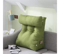 Oreiller de Lecture Coussin de Lecture Traversin de Canapé Dossier Triangulaire Lombaire Coussins Cale Dos Oreiller Pour Lire Se Détendre ou Travailler Au Lit, LLHJUNUK, Olive Green, 55 * 60 * 30 (wi