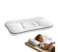 Oreiller De Posture Needo pour Enfants, Kids Pillows for Sleeping, Double-Sided Breathable, Kid Pillows for Side Sleeper, Sleeping on The Back, Traveling (6-12 Years Old)