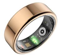 OreilleStar Smart Ring for Men Women: Health Tracker for Fitness Sleep Tracking Heart Rate Blood Oxygen Pressure Monitor Pedometer Bluetooth Waterproof Black Gold Wearable Finger Ring (Gold, 9)