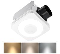 OREiN 3-in-1 Bathroom Exhaust Fan with LED Light & Humidity Sensor, 160 CFM, Auto-On at 60% Humidity, 1500LM, 3000K/4000K/5000K, Night Light, ETL & FCC Certified, Ceiling Opening Size 11.81''x11.02''