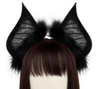 Orejas de Murciélago de Halloween: Accesorio para Disfraz de Aro para el Cabello, Diadema de Ala de Murciélago Creativa, Tocado de Disfraces, de Carnaval, Juego de Roles, Actuación en el Escena