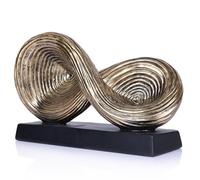 orenm Abstract Chain Decor Sculpture, Resin Knot Decor,for Neutral Home Aesthetics Decor Accents,Living,Office,Coffee Table Decorations,Unique Bookshelf Shelf Sculpture (Gold)