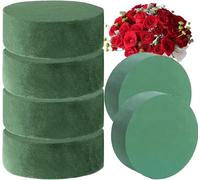 Orenvex Round Floral Foam - 6-Pack Water-Absorbent Wet Foam, Ideal for Floral Arrangements, Flower Bouquets, and Centerpieces, For Fresh and Artificial Flowers