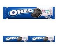 Oreo Birthday Party Sandwich Biscuits, Filled with Caramel Flavoured Crème, 154 g (Pack of 3)