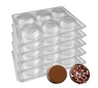 Oreo Cookie Chocolate Mold 5 Pieces Set Plain Chocolate Covered Cookie Mold, 6 Cylinders Each, Mold for Chocolate Covered Oreos,Candy, Cookies,Soap.