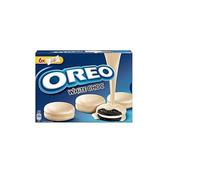 Oreo cookies coated with white chocolate