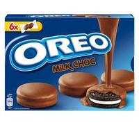 Oreo cookies covered with milk chocolate