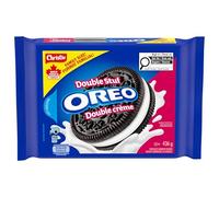OREO Double Stuf Chocolate Sandwich Cookies, School Snacks, Family Size, 436g