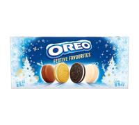 OREO Festive Favourites, Assorted Biscuit Selection Box, Iconic OREO Flavours, Suitable for Vegetarians, 170g