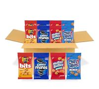 OREO Mini Cookies, CHIPS AHOY! Mini Cookies, Nutter Butter Bites & RITZ Bits Cheese Crackers Variety Pack, 15 Big Bags