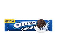 OREO Original Cocoa Sandwich Cookies, 154 g (Pack of 1) | Traditional Vegetarian Biscuits Filled with Creamy Vanilla, Perfectly Sweetened for a Delicious Snack (Pack of 1)