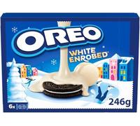 OREO White Chocolate Covered Biscuits, Perfect Treat for Sharing, 246 g | Delicious White Chocolate Coating on Classic OREO Biscuits, Ideal for Christmas and Sharing with Friends