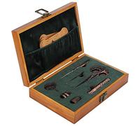 Oreq Embroidery Scissor Kit, European Style, Vintage Stainless Steel, Includes Thimble, Scissors, Thread Cutter, Needles, Wooden Box, for Crafting, Sewing, Needlework(Bronze)