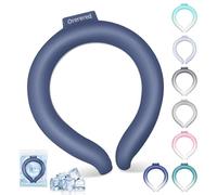 Orerered Neck Cooling Tube 70% Gel Increase Ice Ring Neck Cooler Wearable Cooling Neck Wraps Cooling Neck Ring Body Cooling Products for Outdoor Indoor Activities Relief for Hot Flashes(Navy,L)