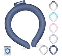 Orerered Neck Cooling Tube 70% Gel Increase Ice Ring Neck Cooler Wearable Cooling Neck Wraps Cooling Neck Ring Body Cooling Products for Outdoor Indoor Activities Relief for Hot Flashes(Navy,L)