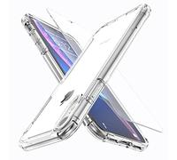 ORETECH Compatible with iPhone XR Case, with [2 x 9H Tempered Glass Screen Protector] Shockproof Drop Protection Ultra Thin Soft TPU + Hard PC Hybrid Bumper Transparent Case - Clear