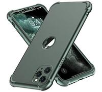 ORETECH Designed for iPhone 11 Pro Case, with[2x Tempered Glass Screen Protector] Full body Shockproof Heavy Duty Protection Ultra Thin Hard PC Silicone TPU Bumper Cover for iPhone 11 pro -Green