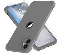 ORETECH for iPhone 11 Case, with [ 2 x Tempered Glass Screen Protector] 360 Shockproof Heavy Duty Protection Ultra Thin Hard PC Silicone TPU Rubber Bumper Cover for iPhone 11(2019) - Space Grey
