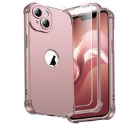 ORETECH for iPhone 14 Case 6.1 inch, with [2 Pack Screen Protector] [Camera Lens Guard] [15FT Military Grade Drop Test] 360° Shockproof Slim Fit Design Rubber Bumper Phone Cover - Rose Gold