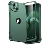 ORETECH for iPhone 14 Case 6.1 inch, with [2 Pack Screen Protector] [Camera Lens Guard] [15FT Military Grade Drop Test] 360° Shockproof Slim Fit Design Rubber Bumper Phone Cover - Green