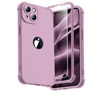 ORETECH for iPhone 14 Case 6.1 inch, with [2 Pack Screen Protector] [Camera Lens Guard] [15FT Military Grade Drop Test] 360° Shockproof Slim Fit Design Rubber Bumper Phone Cover - Blackcurrant