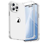 ORETECH for iPhone 14 Pro Max Case 6.7 inch, with [2 Pack Screen Protector] [Camera Lens Guard] [15FT Military Grade Drop Test] 360° Shockproof Slim Fit Design Rubber Bumper Phone Cover - White
