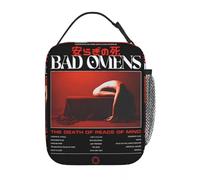 OREURUIK Bad Omens Metalcore Band Insulated Lunch Bags The Death of Peace of Mind Album Container Bags Portable Thermal Cooler Lunch Box