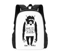 OREURUIK Banksy Monkey. Laugh Now But One Day We'Ll Be In Charge! Schoolbag Backpack Fashion Bags Banksy Always Hope Banksy