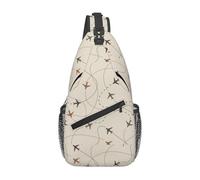 OREURUIK Custom Casual Busy Airspace Sling Bags for Travel Hiking Men's Pilot Air Fighter Chest Crossbody Backpack Shoulder Daypack