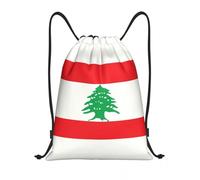 OREURUIK Custom Lebanon Lebanese Flag Beirut Drawstring Bags for Training Yoga Backpacks Men Women Sports Gym Sackpack