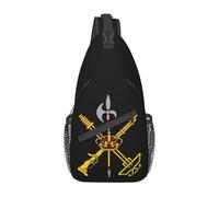 OREURUIK Flag of Spanish Legion Sling Chest Bag Customized Spain Coat of Arms Shoulder Crossbody Backpack for Men Travel Hiking Daypack