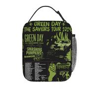OREURUIK Green Day Saviors Tour 2024 Insulated Lunch Bag Rock Music Food Bag Portable Cooler Thermal Lunch Boxes for Travel