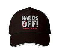 OREURUIK Hands Off Protest Social Security Medicare Hat Adjustable Stretch Fit Baseball Cap Bold White Text on Black Distressed