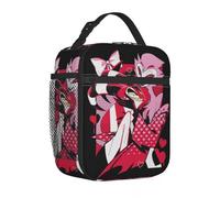 OREURUIK Helluva Boss Cartoon Insulated Lunch Bag Blitzo x Stolas Food Container Portable Cooler Thermal Lunch Box for Travel