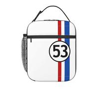 OREURUIK Herbie 53 Car Racing Classic Product Insulated Lunch Tote Bag Picnic Movie Logo Food Container Portable Thermal Cooler Lunch Box
