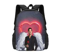 OREURUIK Lucifer # 1 Schoolbag Backpack Fashion Bags Lucifer Morningstar Devil Angel Tom Ellis