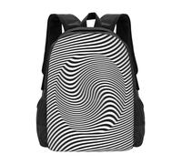 OREURUIK Optical Illusion 1 Schoolbag Backpack Fashion Bags Optical Illusion Abstract Graphic Pattern Geometric Impossible 3D