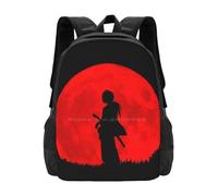 OREURUIK Rurouni Kenshin Himura Kenshin Schoolbag Backpack Fashion Bags Kenshin Samurai Okami Wolf Anime Sleeve Gaming Sun