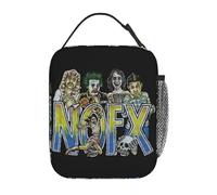 OREURUIK Vintage NOFX Rock Band Insulated Lunch Bag Heavy Metal Music Food Container Portable Cooler Thermal Lunch Box for School Office