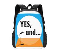 OREURUIK Yes And Improv Strategy Schoolbag Backpack Fashion Bags Improvisational Comedy Charna Halpren Chicago Improv Improv