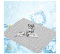 OREZAUQS Dog Cooling Mat Durable Pet Cool Mat for Dogs and Cats Cooling Dog Bed Cool Mats for Pets Small Medium Large Dogs Indoor Outdoor Summer (XS,light gray)