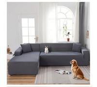 OREZAUQS Super Stretch Couch Cover, Living Room 1-Piece Universal Sofa Covers, Luxury Furniture Protector Dogs Pet Friendly Fitted Couch Slipcover (Grey,2 SEAT (57-72"))